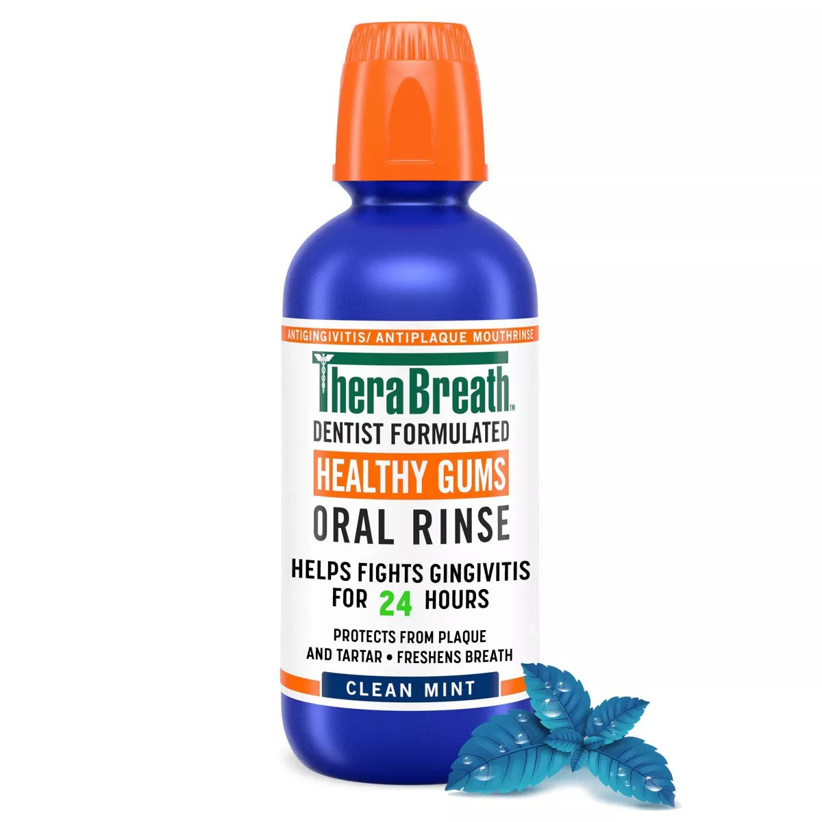 THERA BREATH HEALTHY GUMS ORAL RINSE CLEAN MINT 473ML