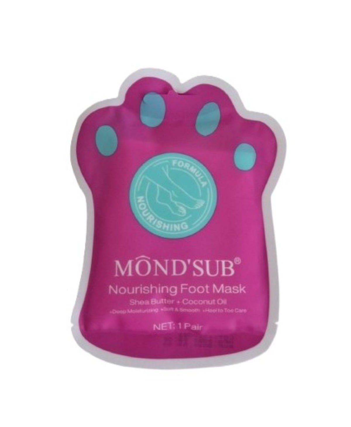 MOND'SUB NOURISHING FOOT MASK SHEA BUTTER + COCONUT OIL 1 PAIR
