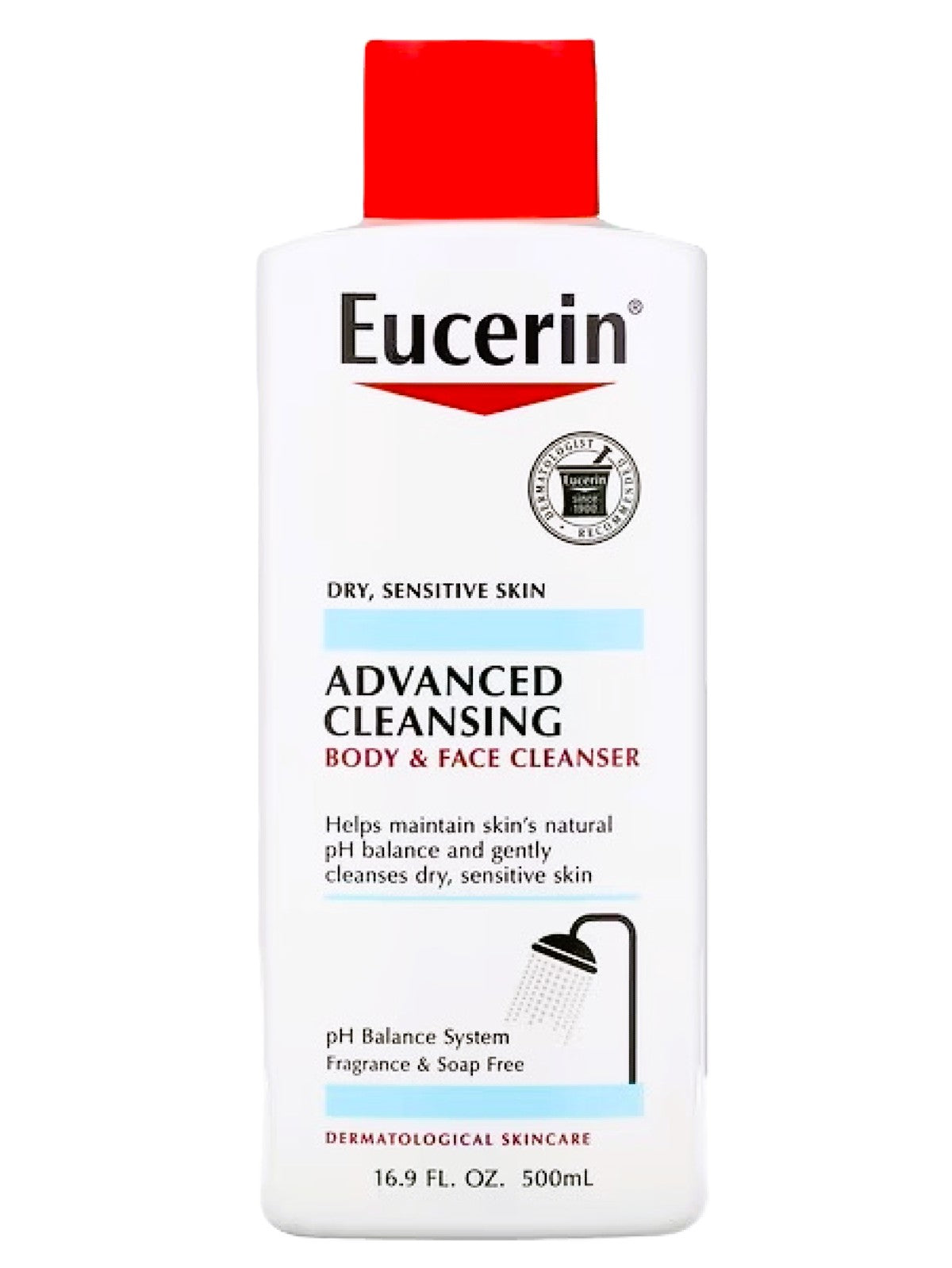 EUCERIN ADVANCED CLEANSING BODY & FACE CLEANSER DRY, SENSITIVE SKIN 500G Main image