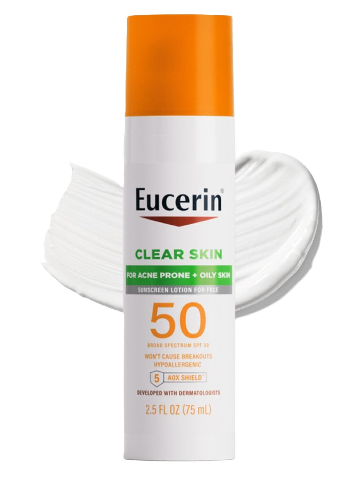 EUCERIN CLEAR SKIN FOR ACNE PRONE+OILY SKIN LIGHTWEIGHT SUNSCREEN LOTION FOR FACE SPF 50 75ML