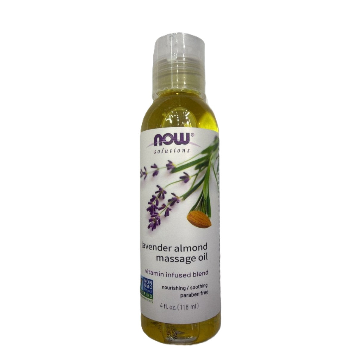 NOW SOLUTION LAVENDER ALMOND MASSAGE OIL 118ML