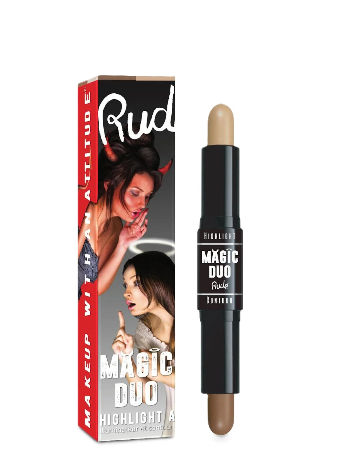 RUDE MAGIC DUO HIGHLIGHT AND CONTOUR 65884 DARK 9G