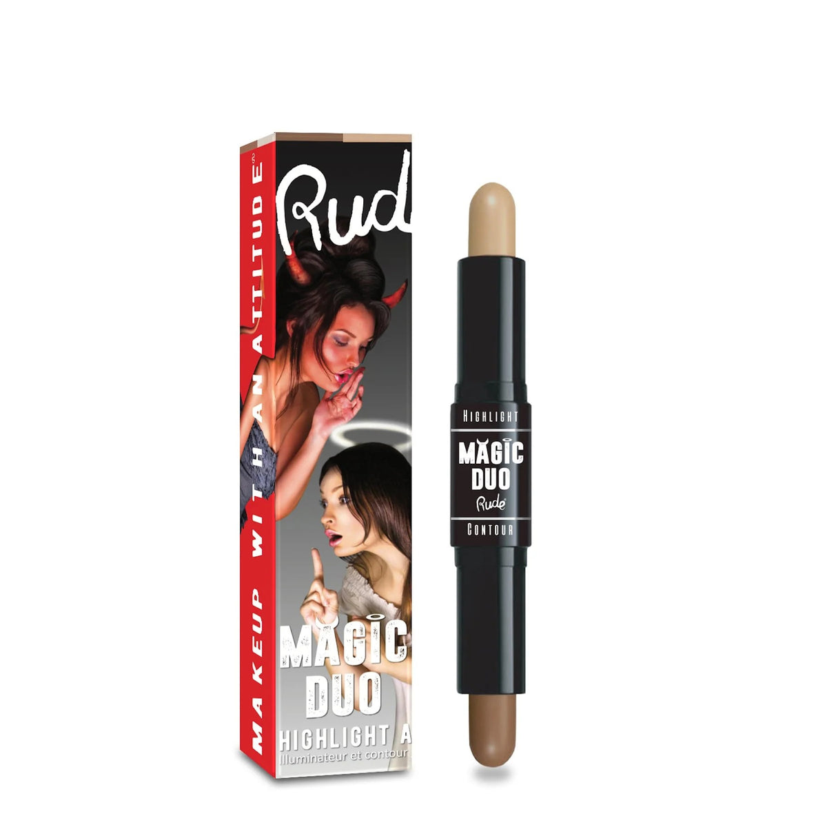 RUDE MAGIC DUO HIGHLIGHT AND CONTOUR 65884 DARK 9G