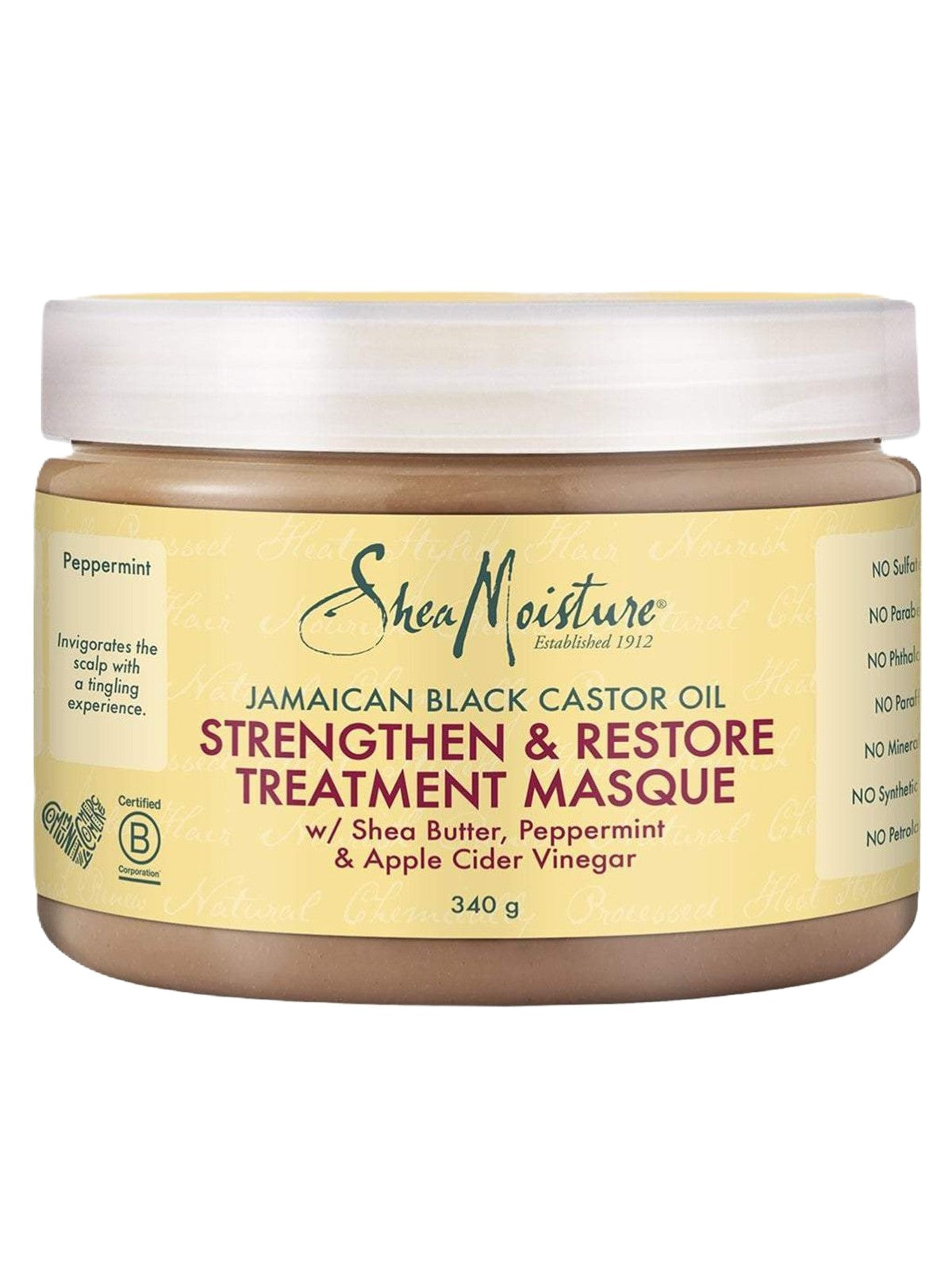 SHEA MOISTURE JAMAICAN BLACK CASTOR OIL STRENGTHEN AND RESTORE TREATMENT MASQUE 326 G