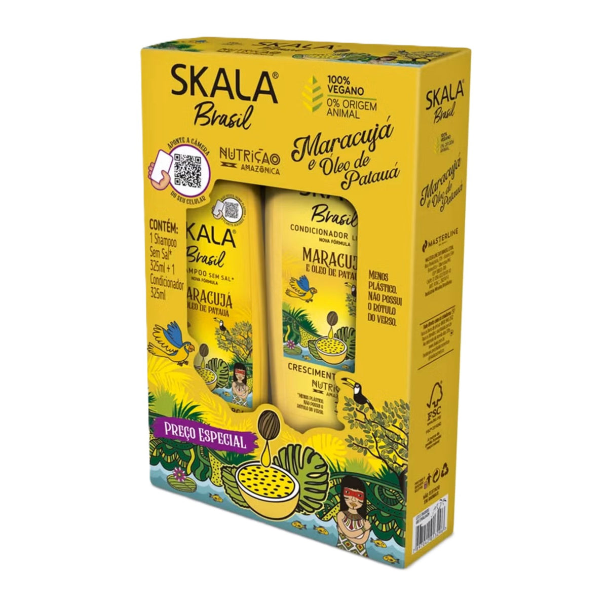 SKALA KIT SHAMPOO + CONDITIONER PASSION FRUIT & PATAUÁ 325ML EACH – 2PACK SKALA Main image