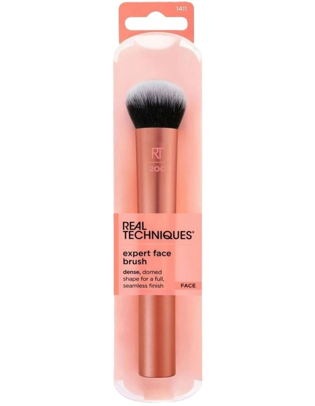 REAL TECHNIQUES EXPERT FACE BRUSH RT200 DENSE DOMED SHAPE FOR A FULL SEAMLESS FINISH