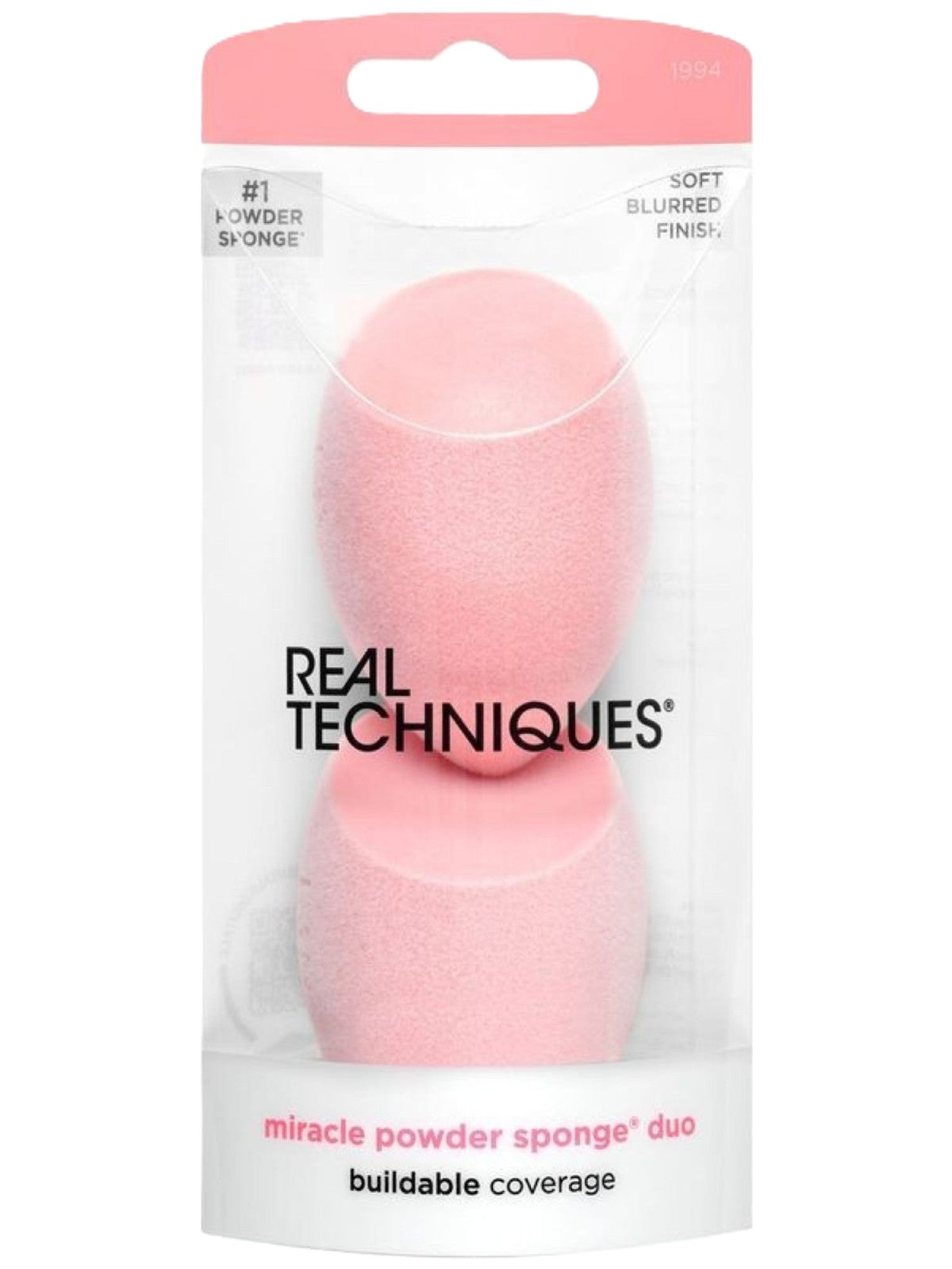 REAL TECHNIQUES MIRACLE POWDER SPONGE DUO SOFT BLURRED FINISH Main image
