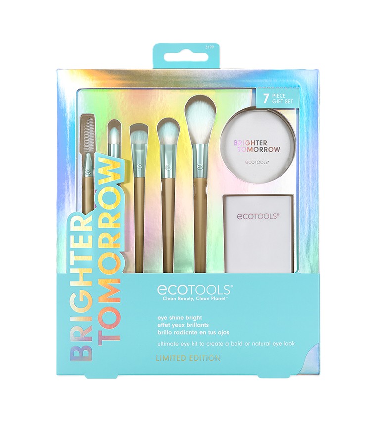 ECOTOOLS BRIGHTER TOMORROW 7 PIECE GIFT SET EYE SHINE BRIGHT LIMITED EDITION