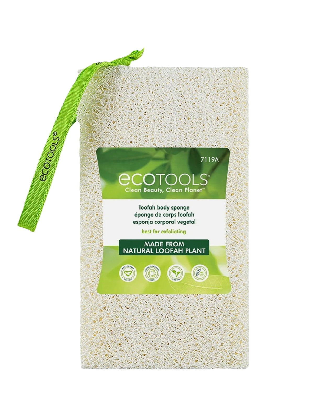 ECOTOOLS CLEAN BEAUTY, CLEAN PLANET LOOFAH BODY SPONGE BEST FOR EXFOLIATING Main image