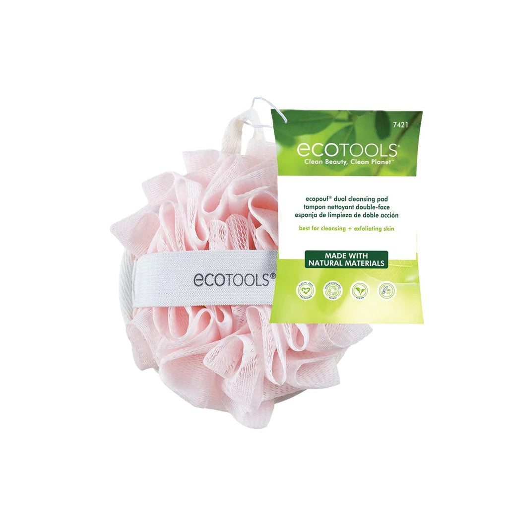 ECOTOOLS CLEAN BEAUTY, CLEAN PLANET ECOPOUF DUAL CLEANSING PAD TAMPON BEST FOR CLEANSING + EXFOLIATING SKIN Main image