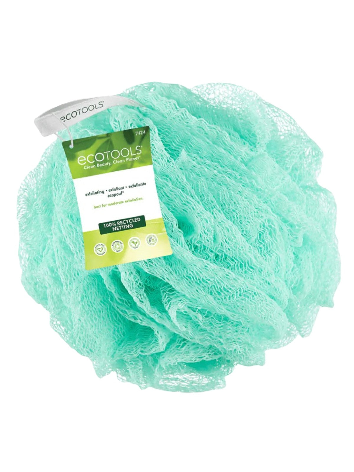 ECOTOOLS CLEAN BEAUTY, CLEAN PLANET BEST FOR MODERATE EXFOLIATION ECOPOUF RANDOM COLOR