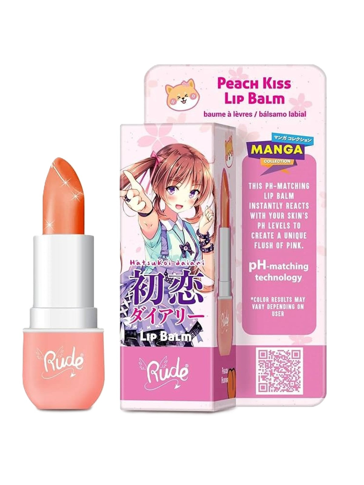 RUDE MANGA COLLECTION LIP BALM 38184 PEACH KISS 3.5G