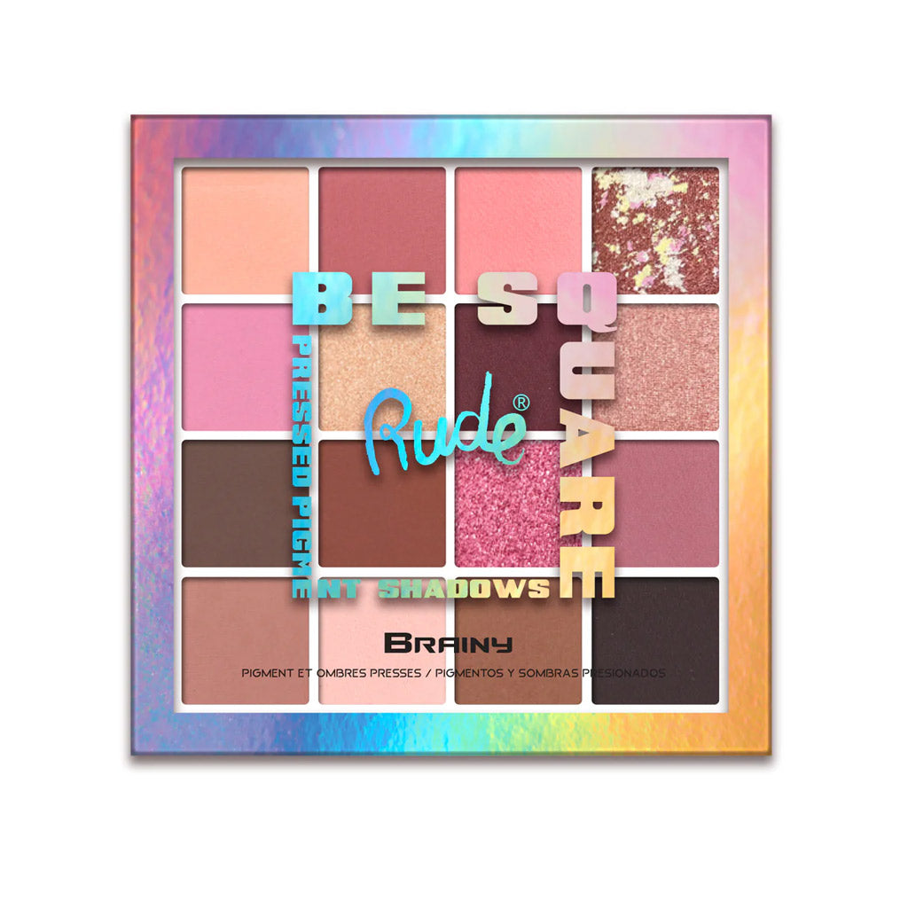 RUDE BE SQUARE PRESSED PIGMENTS AND SHADOWS BRAINY 21.6G