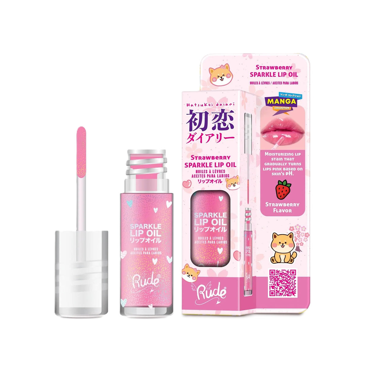 RUDE MANGA COLLECTION 38268 STRAWBERRY LIP OIL 4ML