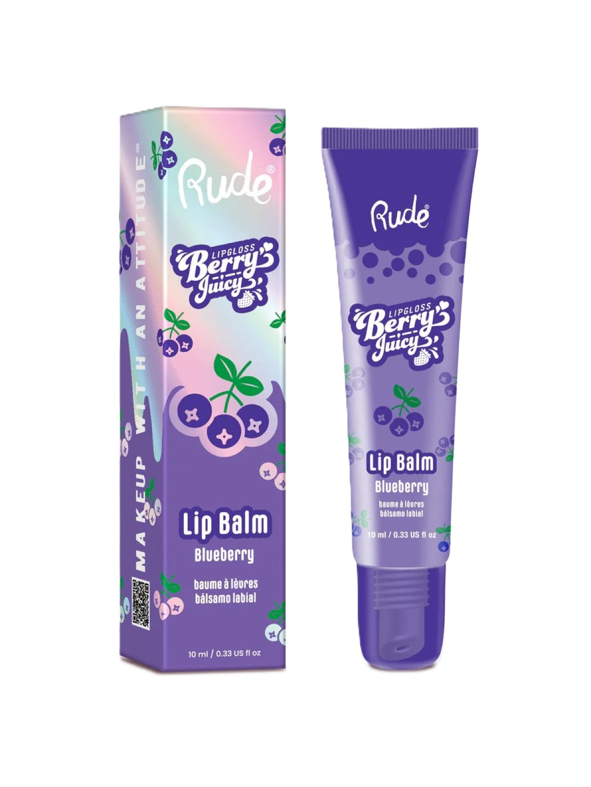RUDE BERRY JUICY LIP GLOSS LIP BALM 38516 BLUEBERRY 10ML Main image