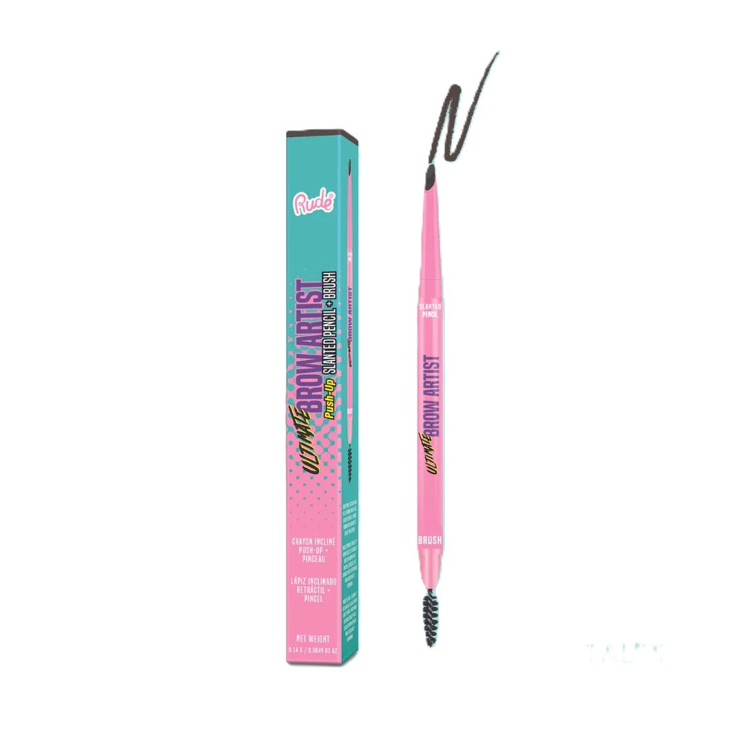 RUDE ULTIMATE BROW ARTIST PUSH UP SLANTED PENCIL + BRUSH 38605 TAUPE 0.14G