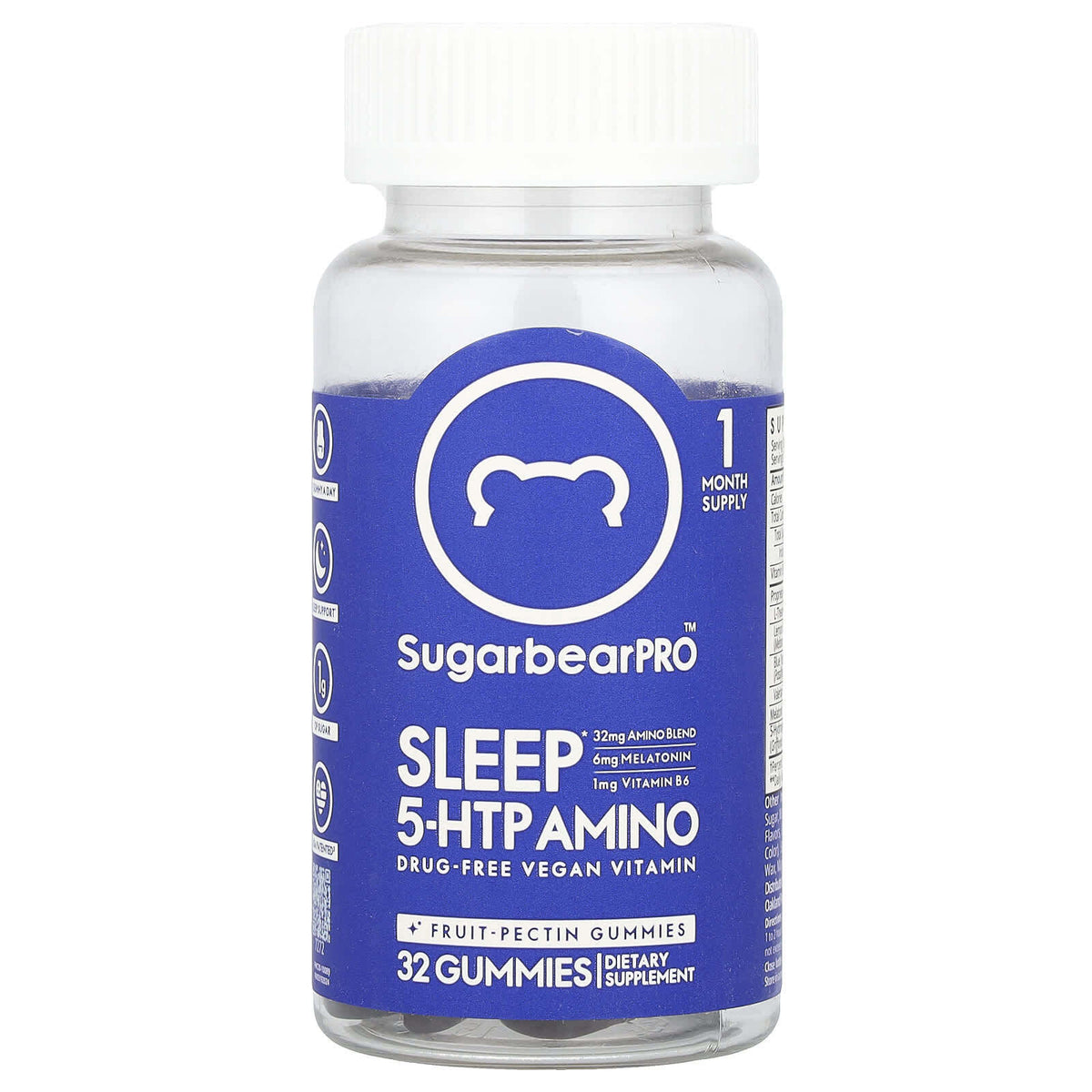 SUGARBEAR PRO SLEEP 5-HTP AMINO 32 GUMMIES DIETARY SUPPLEMENT