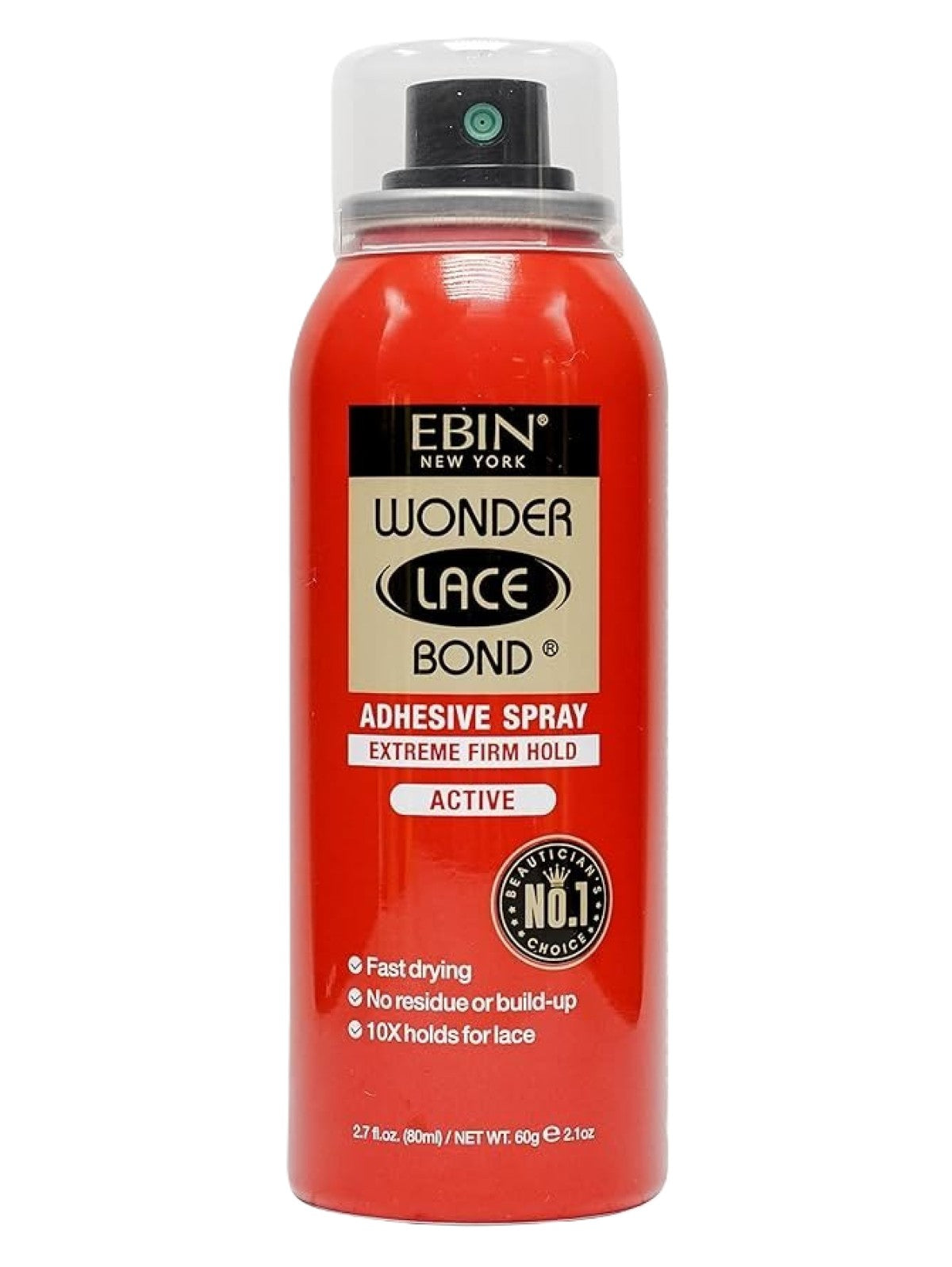 EBIN WONDER LACE BOND ADHESIVE SPRAY EXTREME FIRM HOLD ACTIVE 80ML