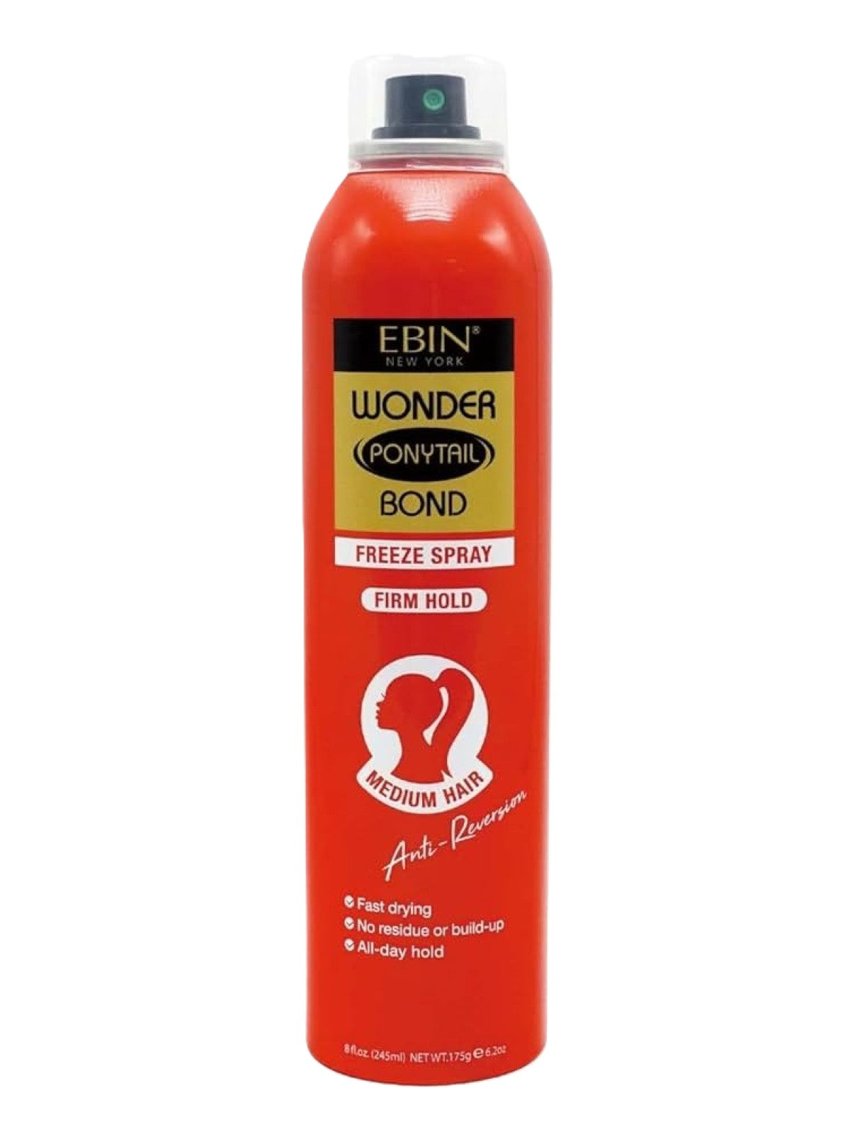 EBIN WONDER PONYTAIL BOND FREEZE SPRAY FIRM HOLD ANTI REVERSION 245ML