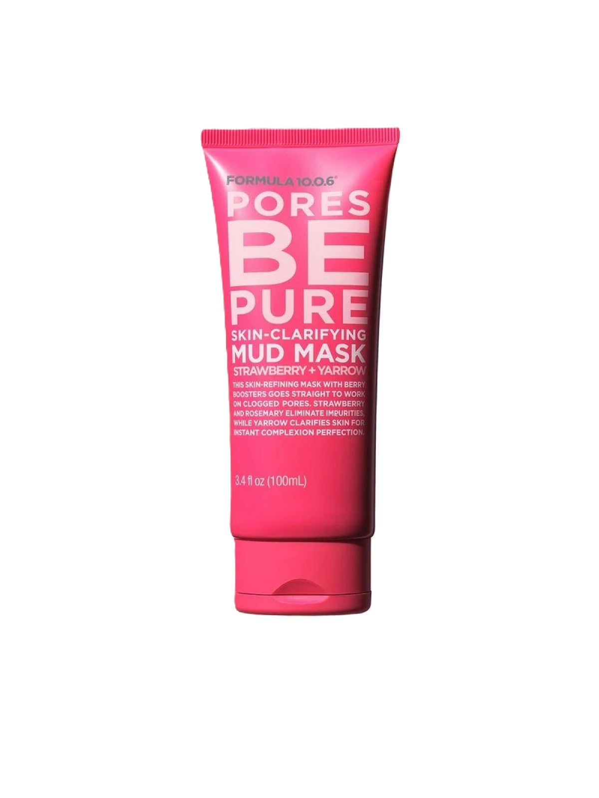 FORMULA 10.0.6 PORES BE PURE SKIN CLARIFYING MUD MASK WITH STRAWBERRY + YARROW 100ML