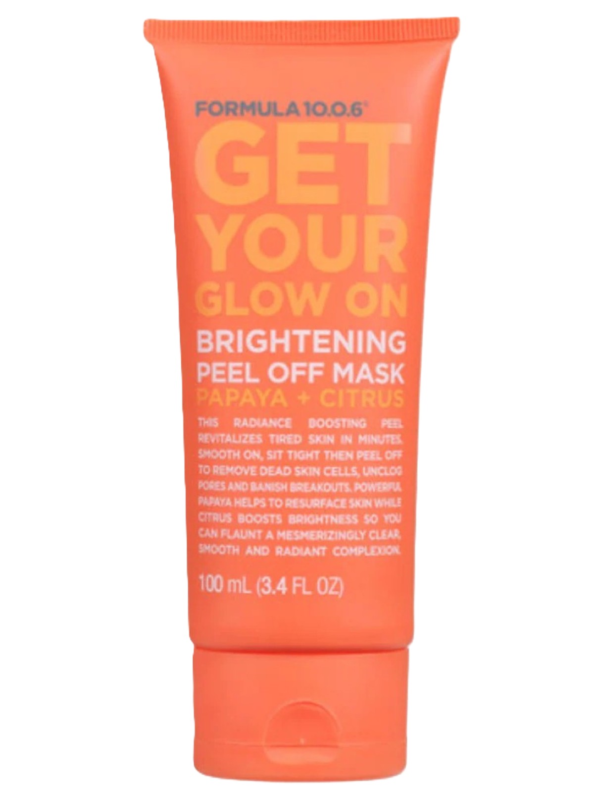 FORMULA 10.0.6 GET YOUR GLOW ON SKIN BRIGHTENING PEEL MASK PAPAYA + CITRUS 100ML