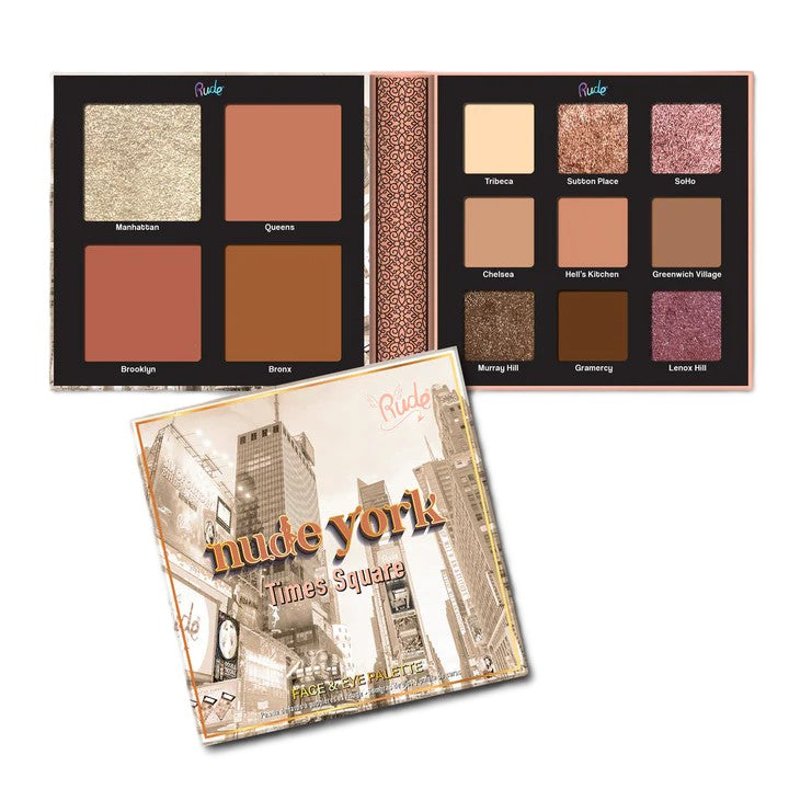 RUDE NUDE YORK TIME SQUARE FACE AND EYE PALETTE 21047 25.3G Main image
