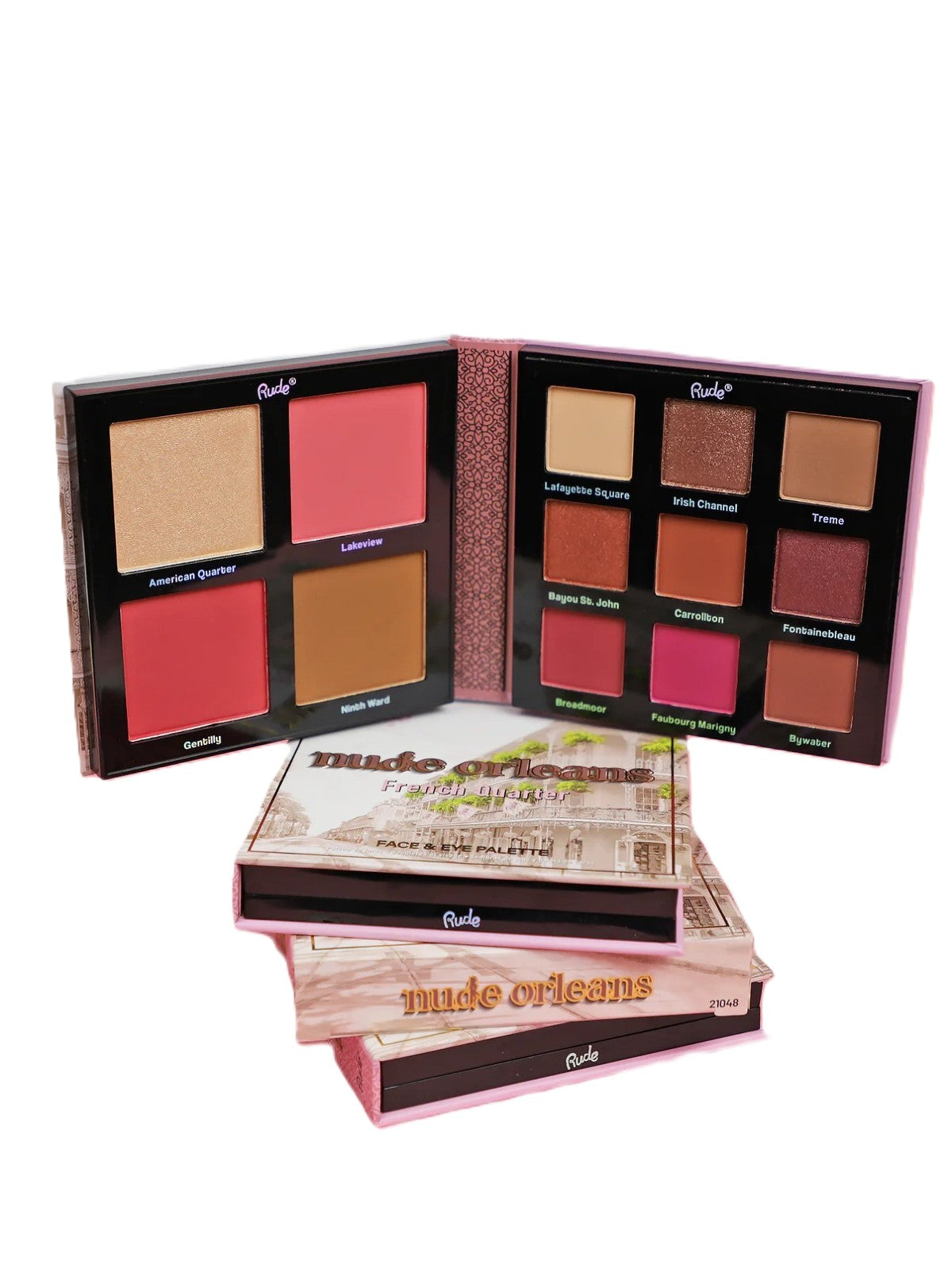 RUDE NUDE ORLEANS FRENCH QUARTER FACE AND EYE PALETTE 21048 25.3G