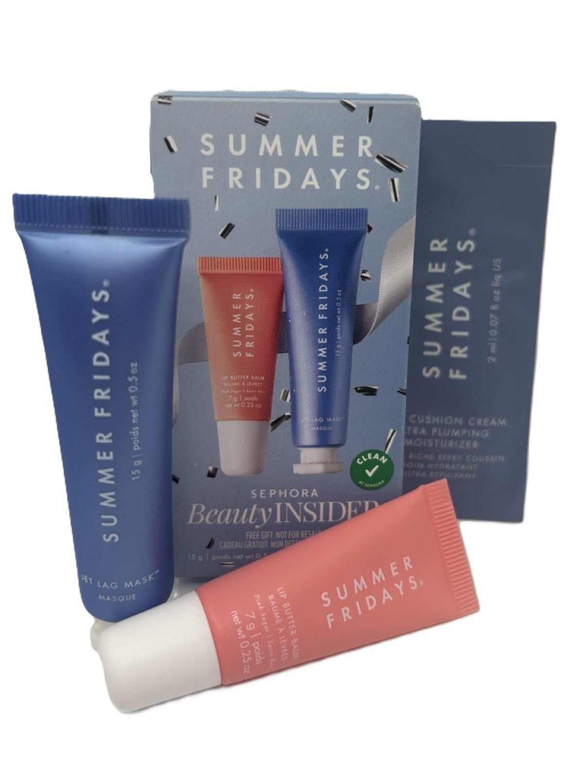 SUMMER FRIDAYS SEPHORA BEAUTY INSIDER JET LAG MASK LIP BUTTER BALM PLUMPING MOISTURIZER TRAVEL