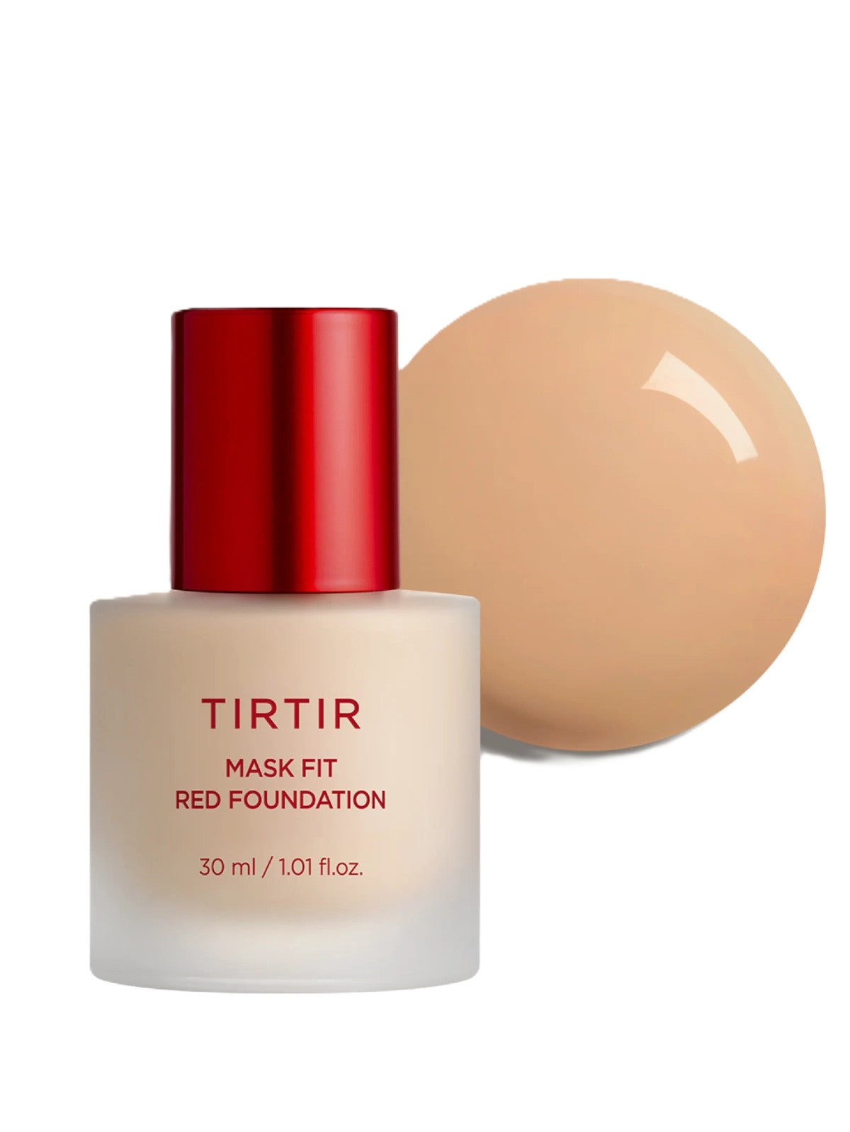 TIRTIR MASK FIT RED FOUNDATION LUMINOUS GLIDE AND HIDE LIQUID 72HOURS TOTAL COVERAGE 25N MOCHA 30ML