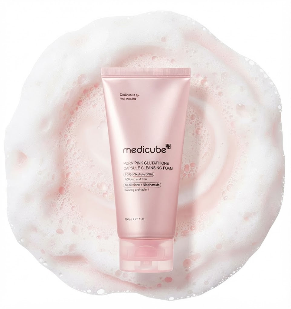 MEDICUBE PDRN PINK GLUTATHIONE CAPSULE CLEANSING FOAM 120G