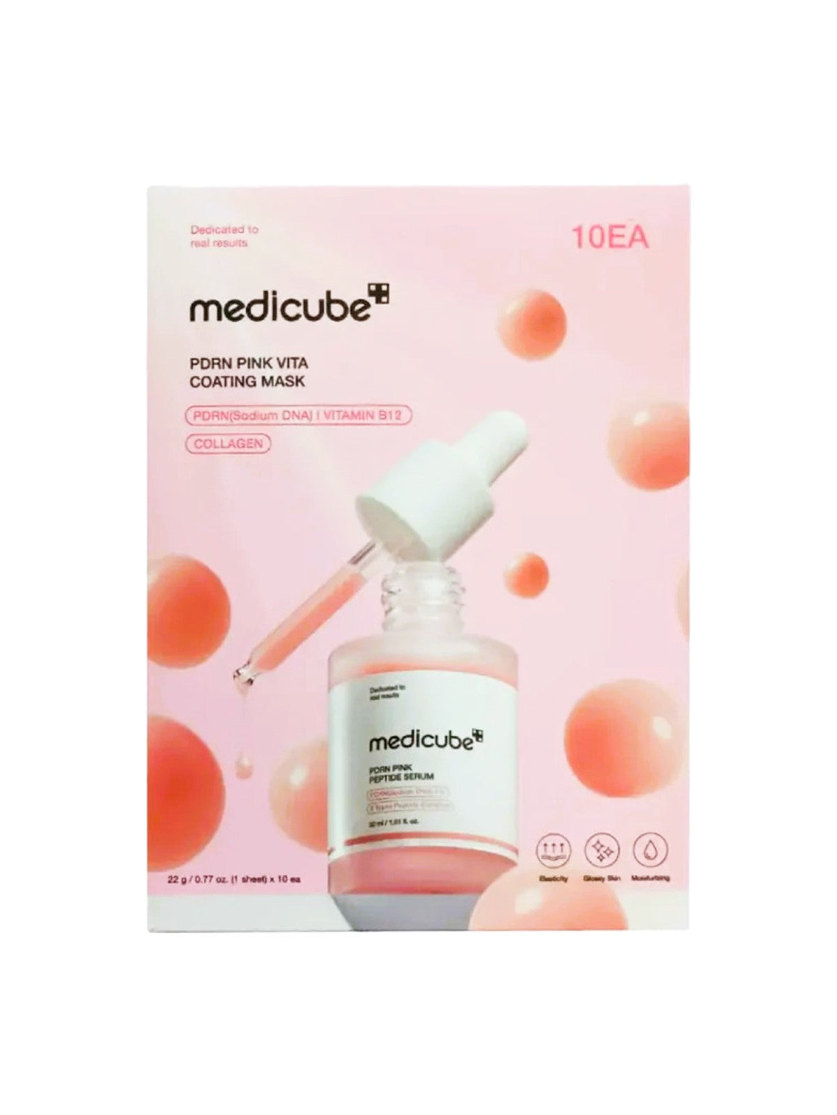 MEDICUBE PDRN PINK VITA COATING MASK 1 BOX ( 10 PCS )