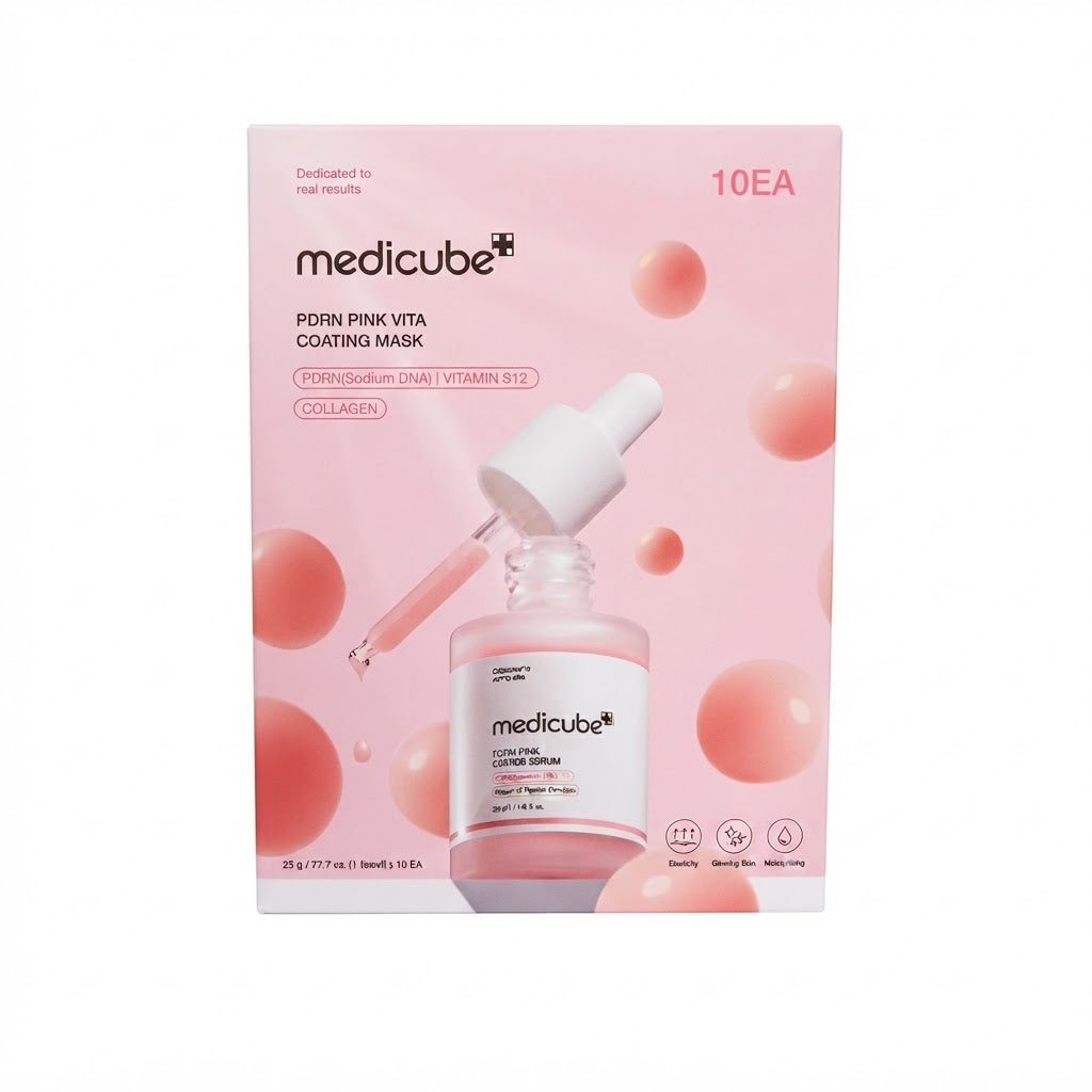 MEDICUBE PDRN PINK VITA COATING MASK 1 BOX ( 10 PCS )