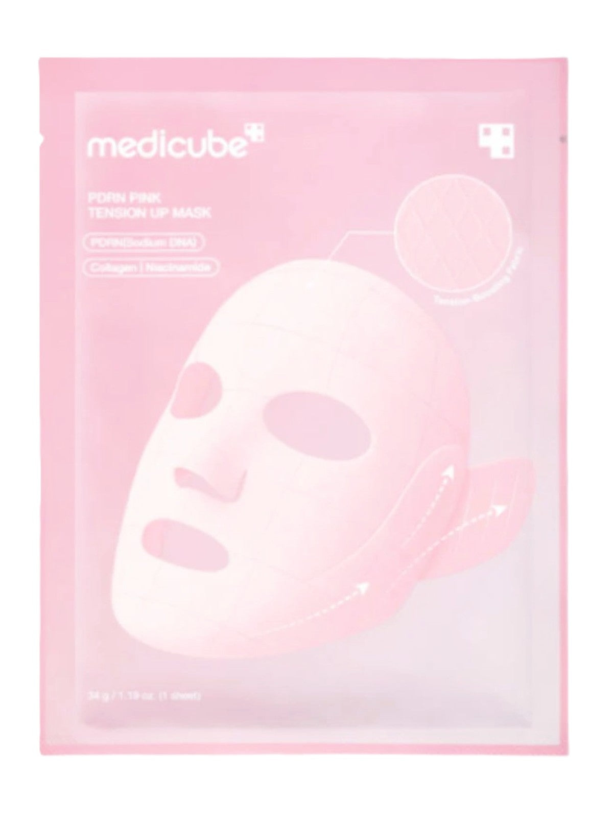 MEDICUBE PDRN PINK TENSION UP MASK 1 SHEET MASK 34G Main image