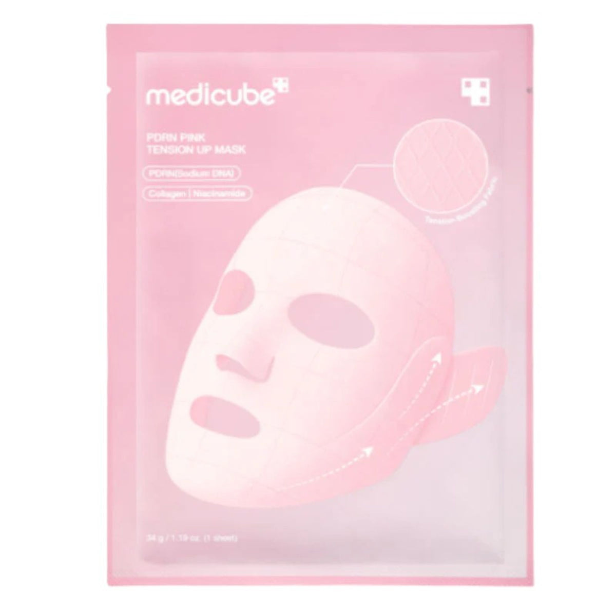 MEDICUBE PDRN PINK TENSION UP MASK 1 SHEET MASK 34G Main image