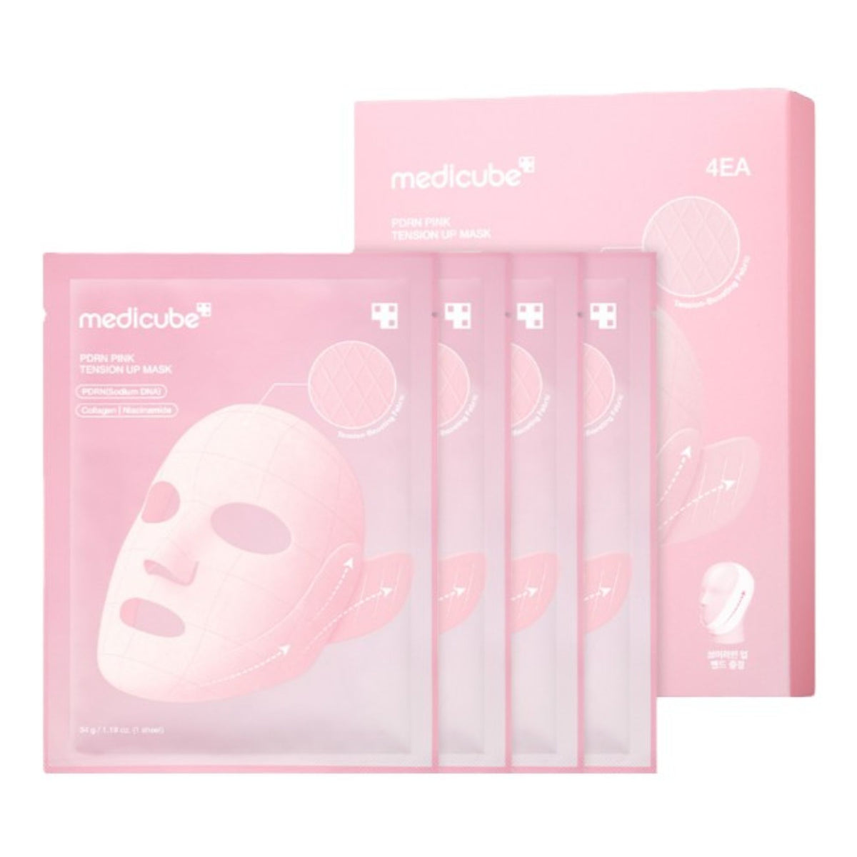 MEDICUBE PDRN PINK TENSION UP MASK 1 BOX ( 4 PCS ) Main image