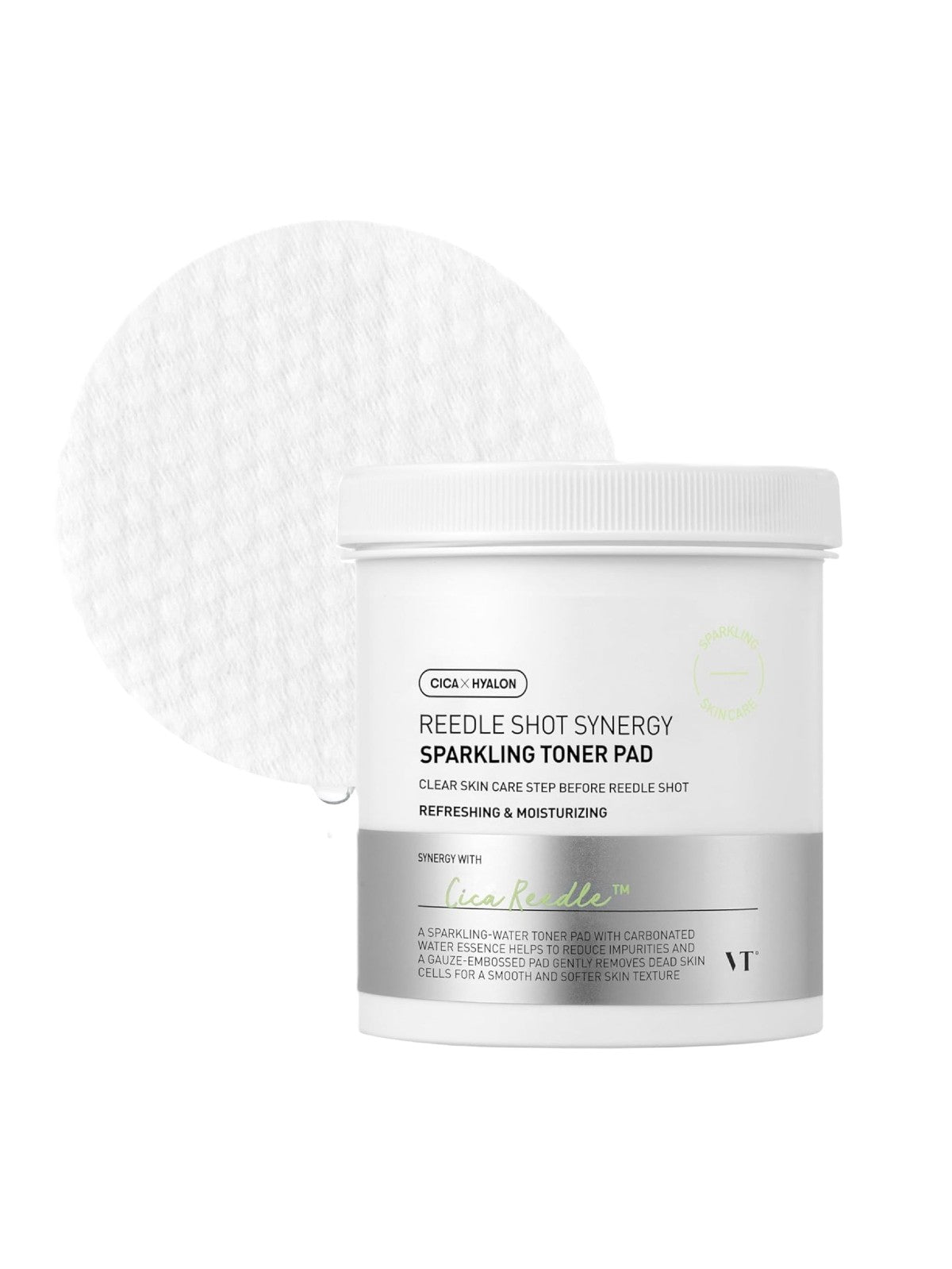 VT REEDLE SHOT SYNERGY SPARKLING TONER PAD 200ML 80 PADS
