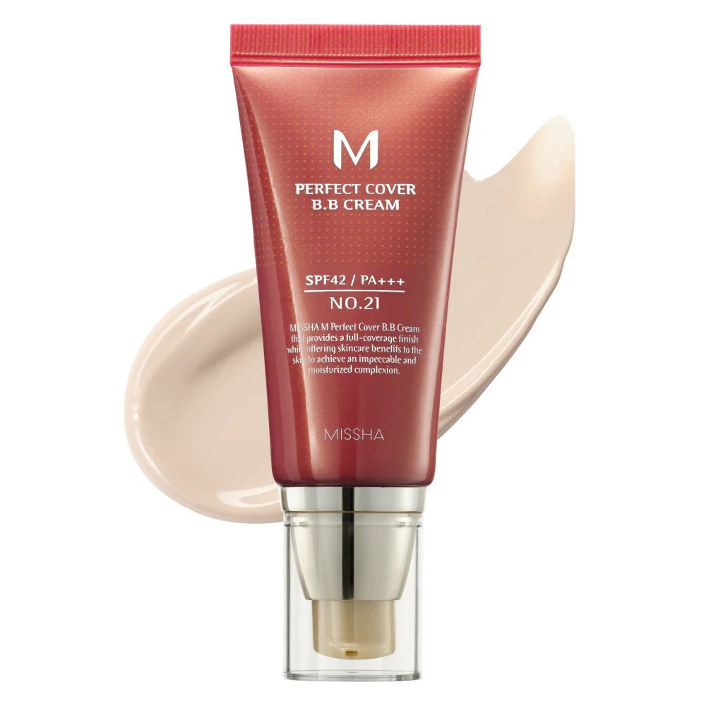 MISSHA M PERFECT COVER BB CREAM SPF 42 PA+++ N0.21 LIGHT BIEGE (50ML)