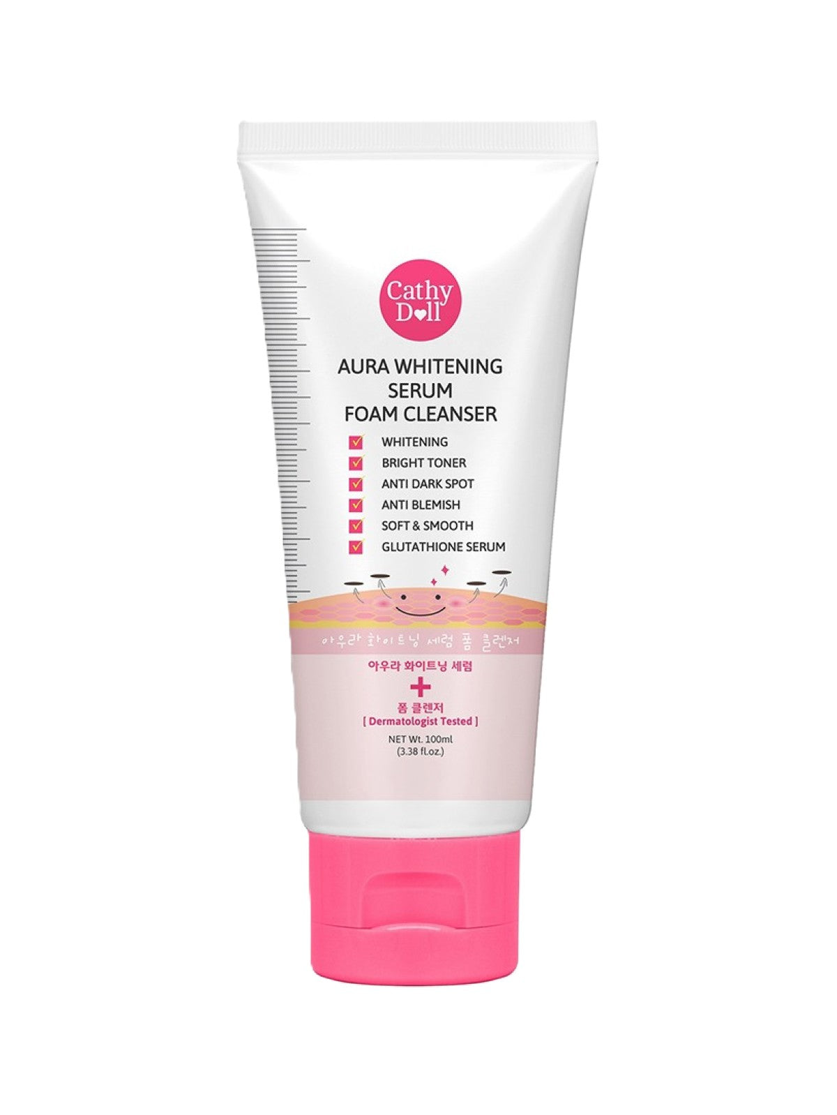 CATHY DOLL AURA WHITENING SERUM FOAM CLEANSER 100ML