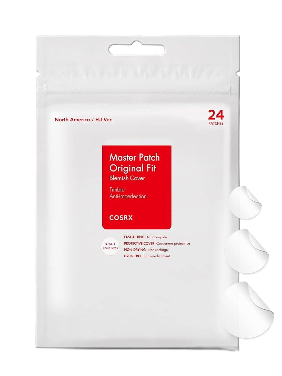 COSRX ACNE PIMPLE MASTER PATCH 24 PATCHES 7MM*10EA*5EA+12MM*9EA