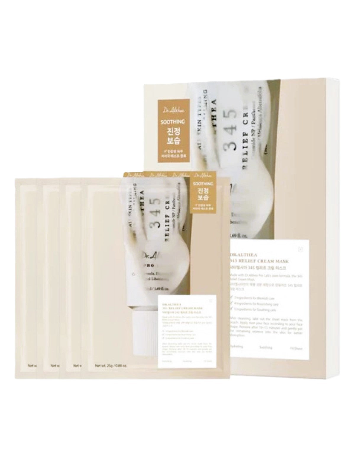 DR.ALTHEA 345 RELIEF CREAM MASK 1 BOX (4PCS) 25G