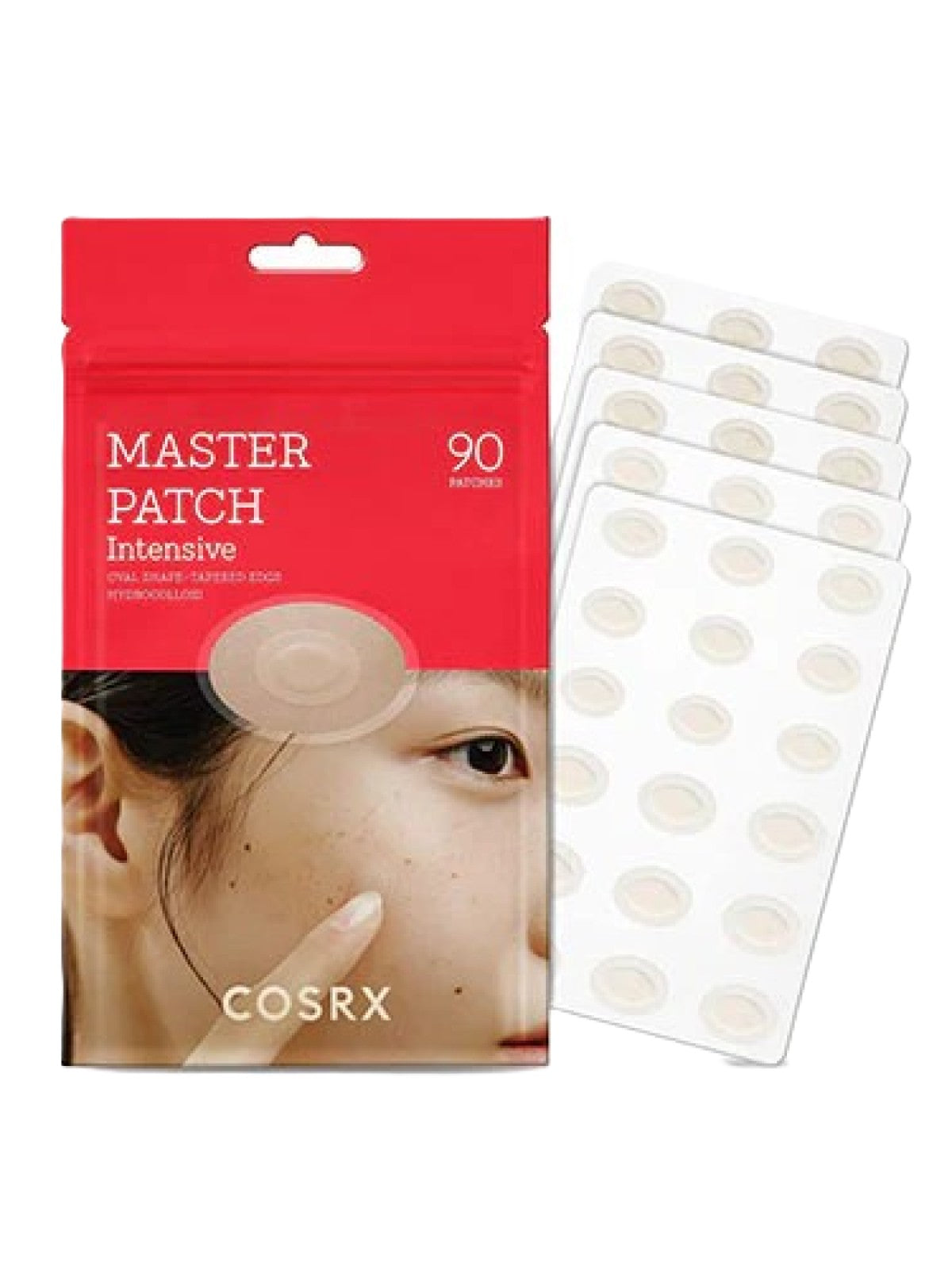 COSRX MASTER PATCH INTENSIVE OVAL SHAPE - TAPERED EDGE HYDROCOLLOID 90 PATCHES Main image