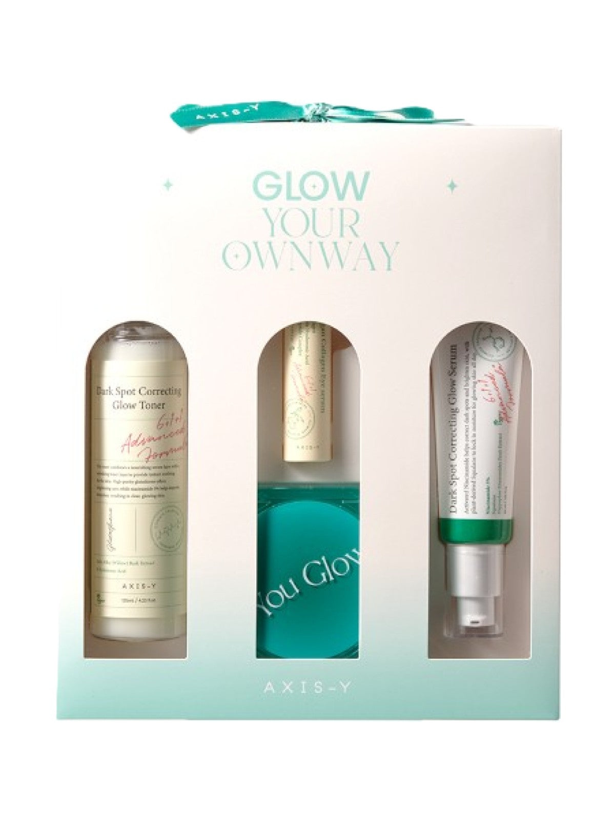 AXIS-Y GLOW YOUR OWN WAY SET [TONER 125ML + EYE SERUM 10ML + SERUM 50ML + MIRROR] Main image