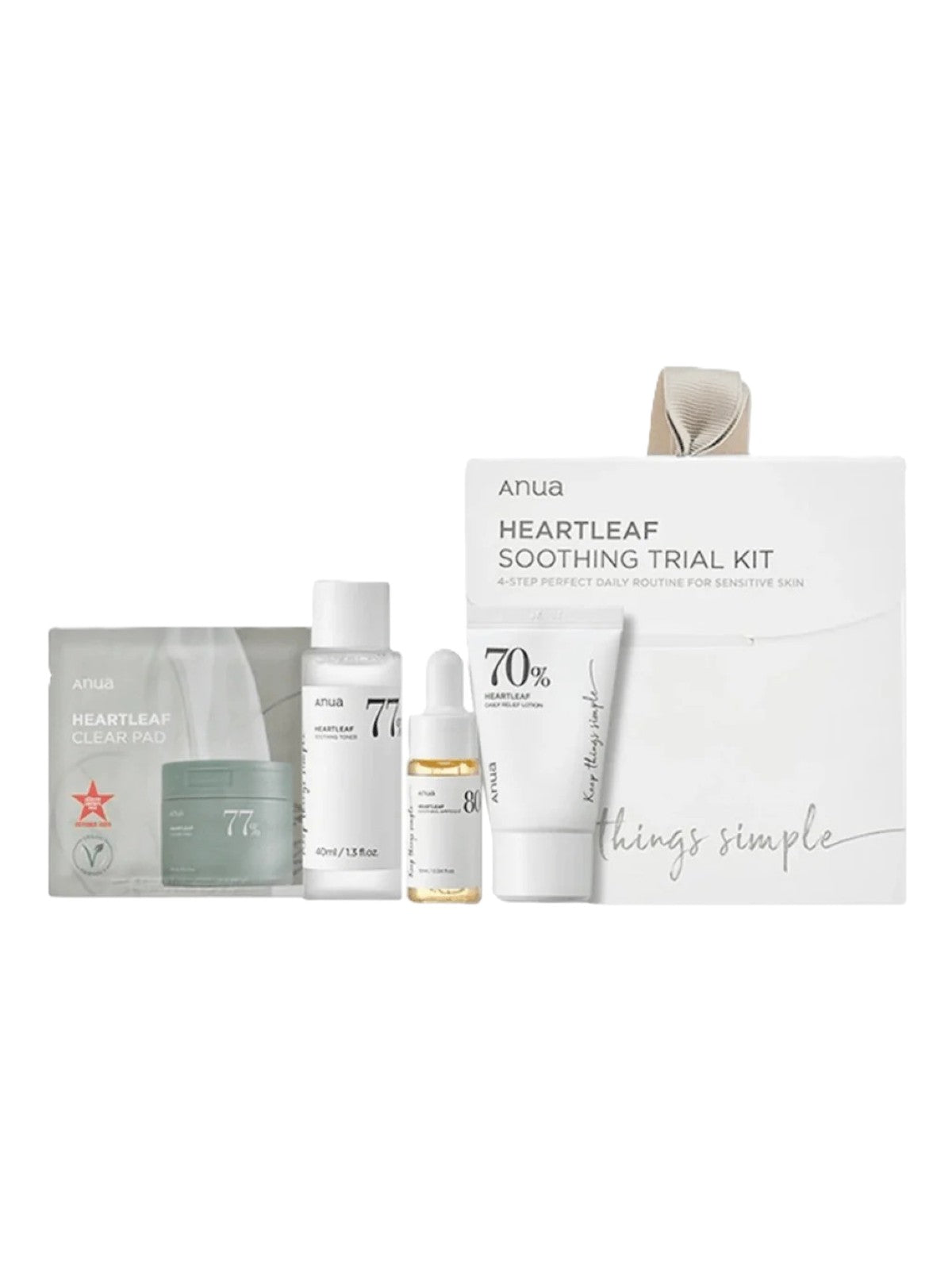 ANUA HEARTLEAF SOOTHING TRIAL KIT 4 STEP PERFECT DAILY ROUTINE Main image