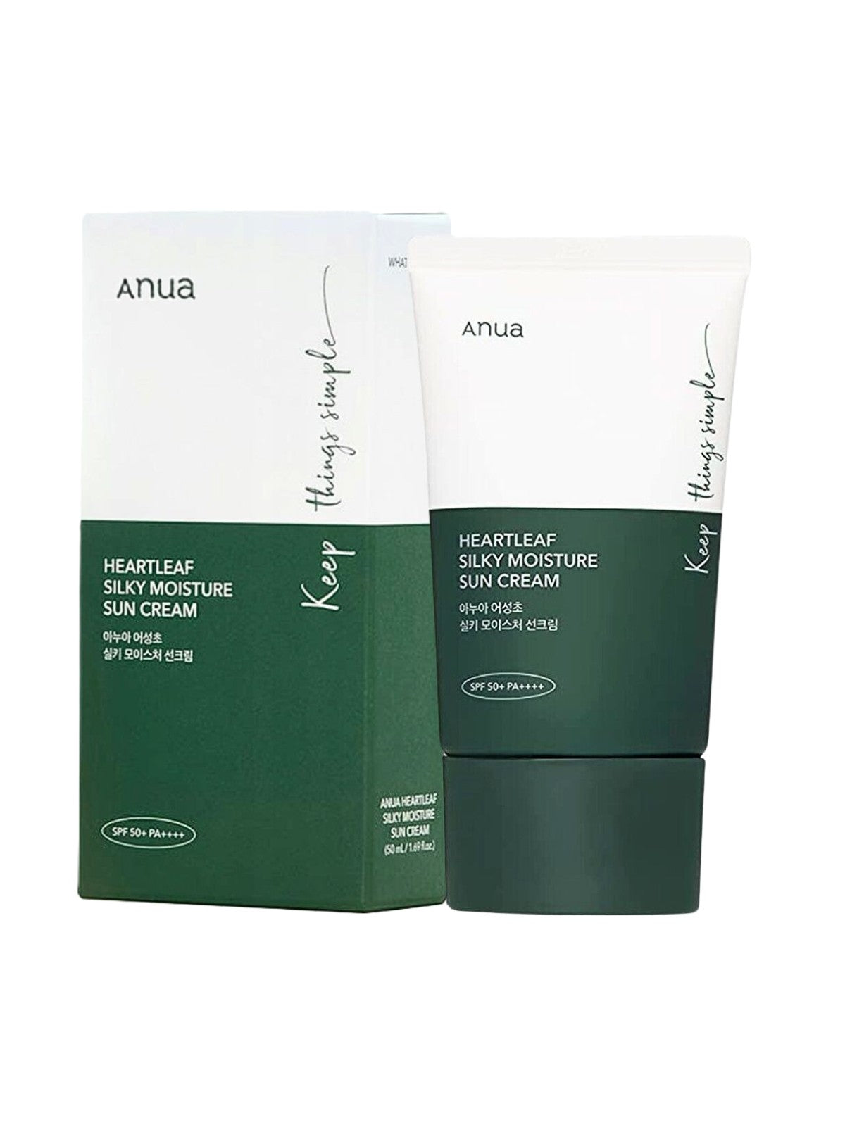 ANUA HEARTLEAF SILKY MOISTURE SUN CREAM SPF50+ PA++++ 50ML Main image