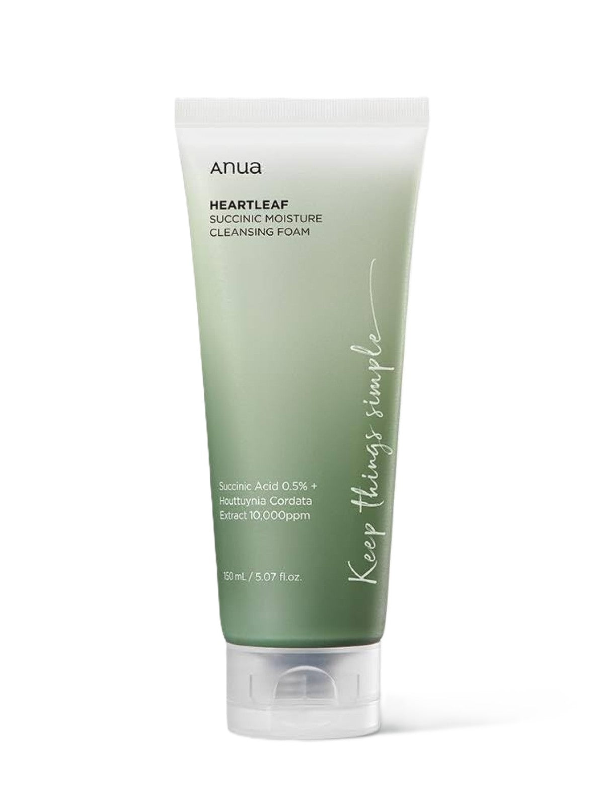 ANUA HEARTLEAF SUCCINIC MOISTURE CLEANSING FOAM 150ML Main image