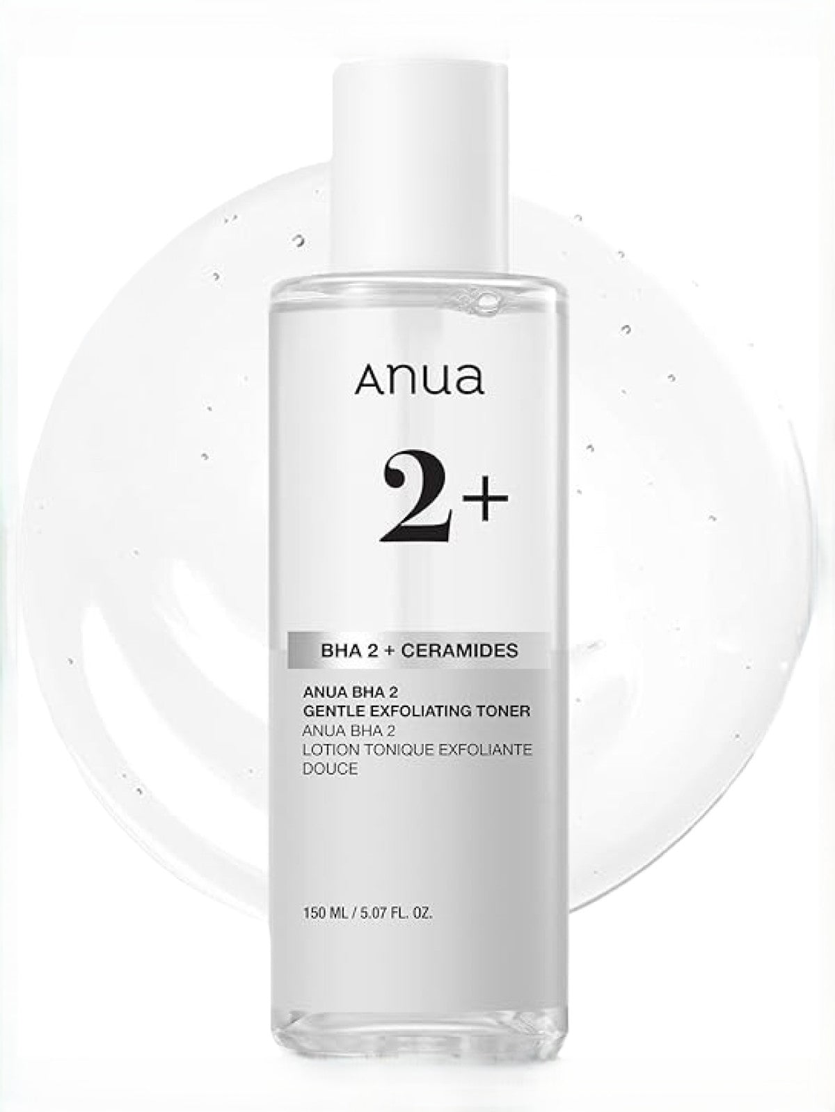 ANUA 2+ BHA 2 GENTLE EXFOLIATING TONER BHA 2 + CERAMIDES 150ML Main image