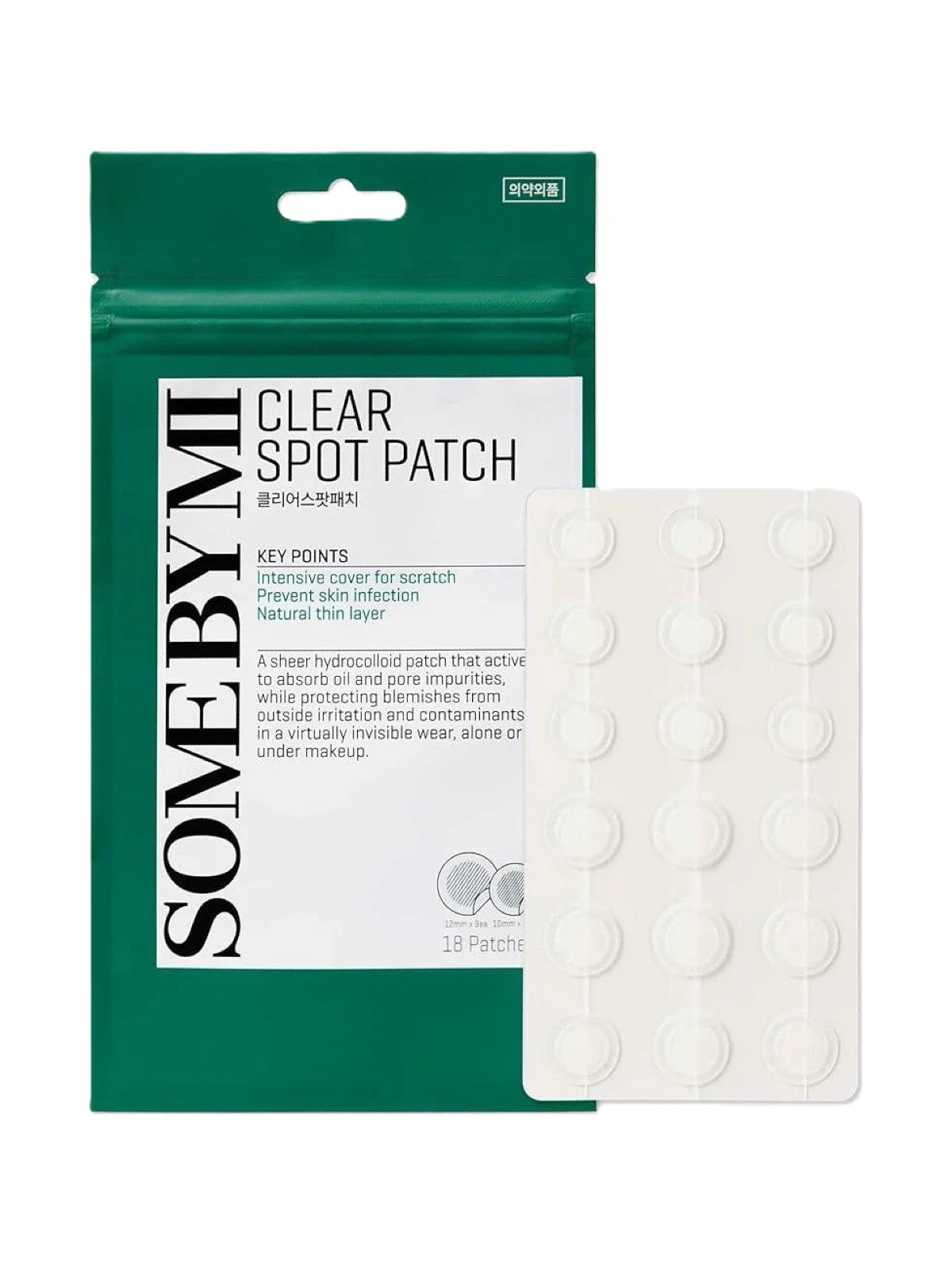 SOMEBYMI CLEAR SPOT PATCH 18 PATCHES (12MM × 9, 10MM × 9) 1PC Main image