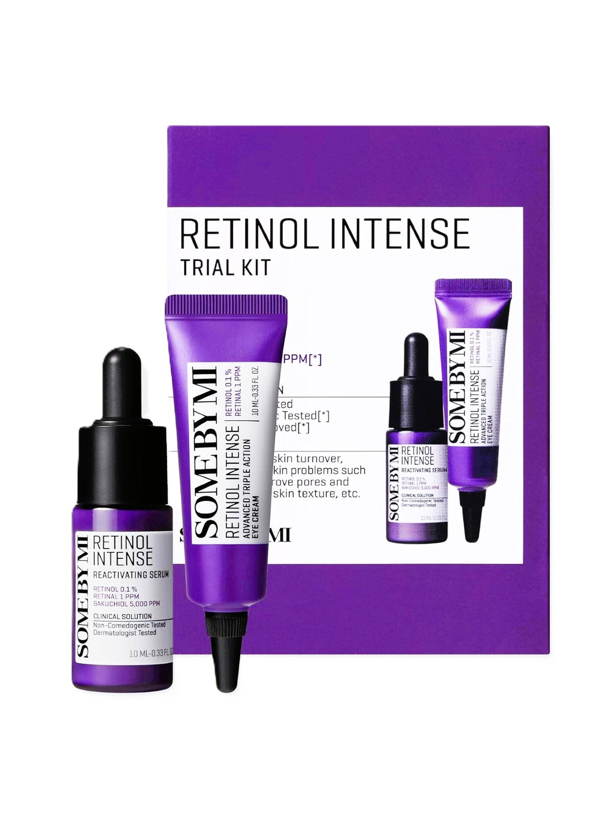 SOME BY MI RETINOL INTENSE TRIAL KIT 0.1% RETINOL FACE SERUM & EYE CREAM 10ML