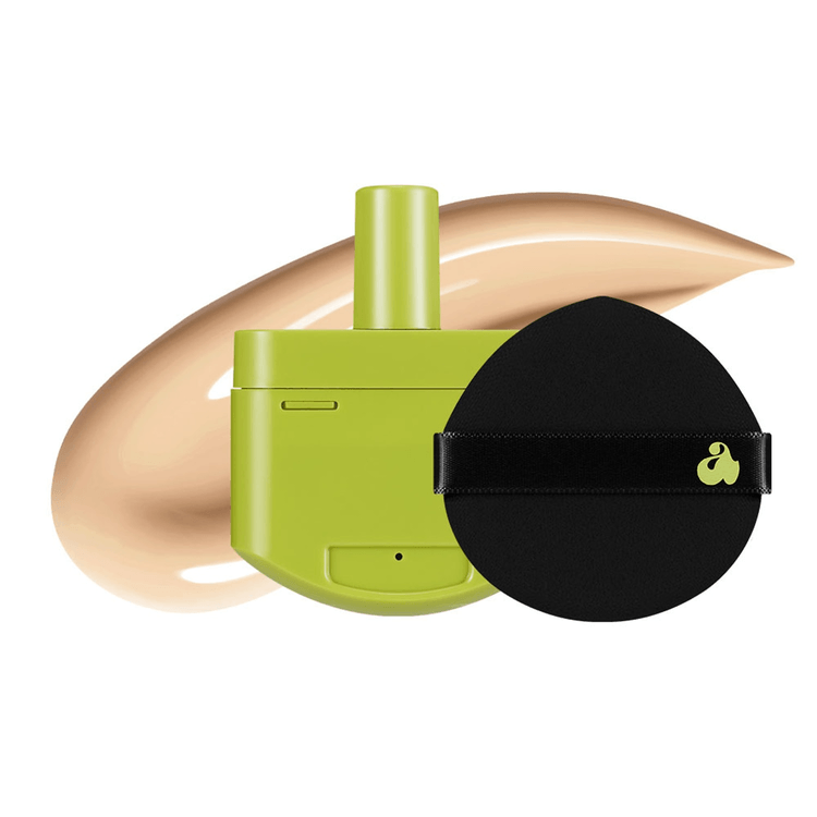 UNLEASHIA SATIN WEAR HEALTHY GREEN CUSHION RE-FEEL AND SPONGE 20N APRICOT 15G