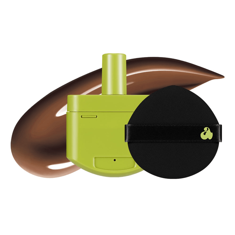 UNLEASHIA SATIN WEAR HEALTHY GREEN CUSHION RE-FEEL AND SPONGE 46N BURNT UMBER 15G